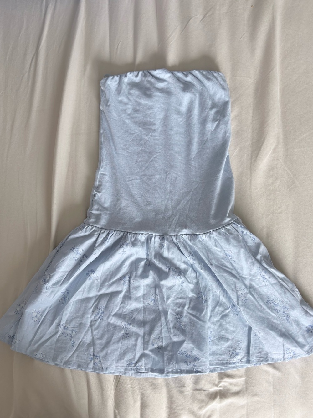 Hollister Light Blue Strapless Sundress